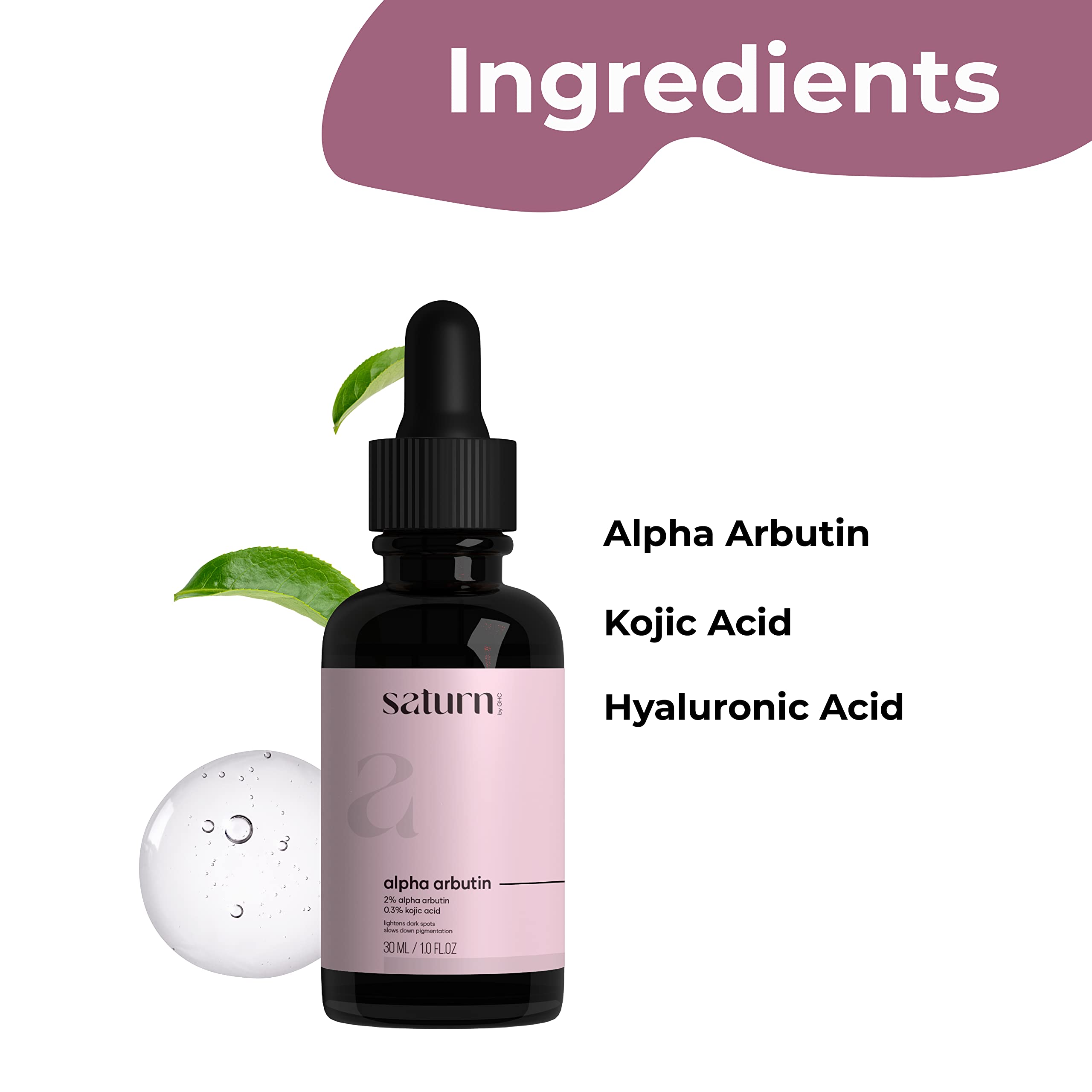 GHC Skin Care Saturn Set: Foaming Face Wash 120ml, Anti-Acne Gel 30g & Alpha Arbutin Serum 30ml for Pigmentation & Dark Spots Removal | Complete Skincare Routine for Clear, Bright Skin | Perfect for Daily Use & Travel