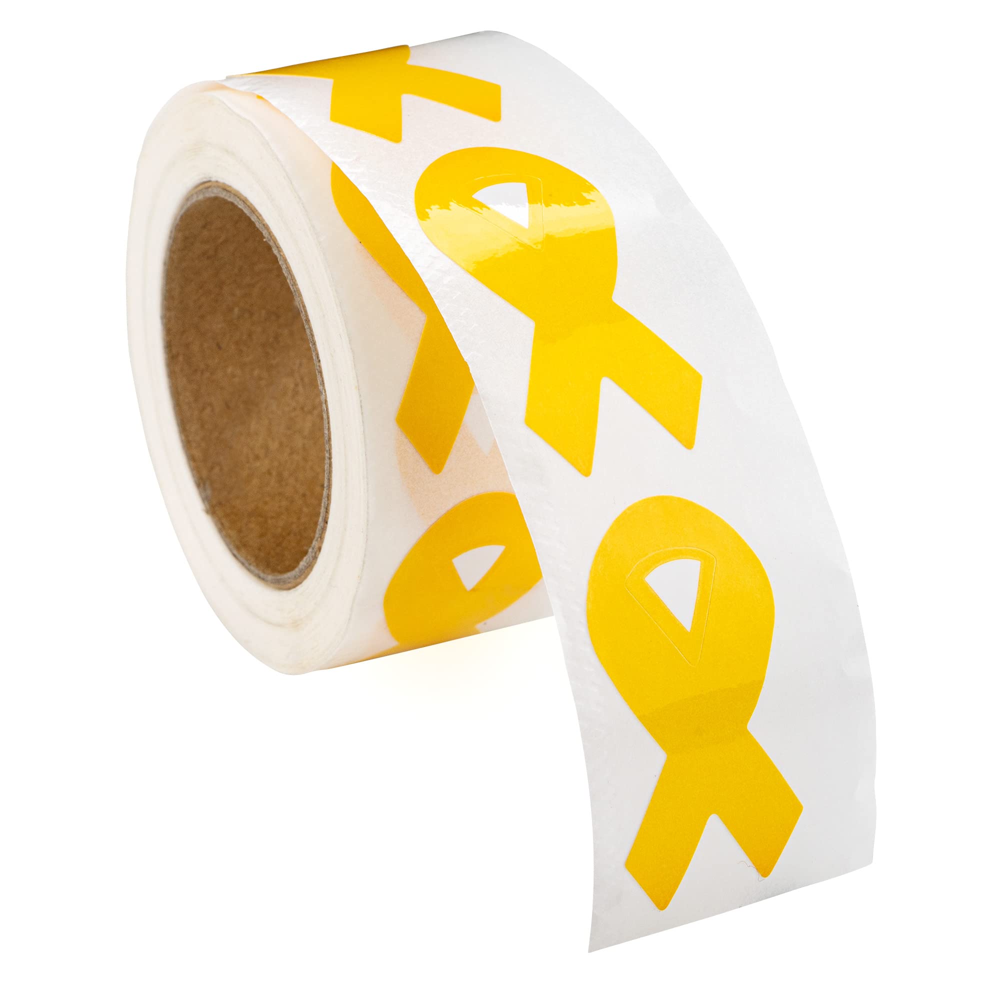 250 Gold Ribbon Stickers for Cancer Awareness - Perfect for Childhood Cancer, Neuroblastoma & COPD Support, Fundraising Events, Decorations & DIY Projects - Ideal for Hospitals, Schools & Charity Campaigns