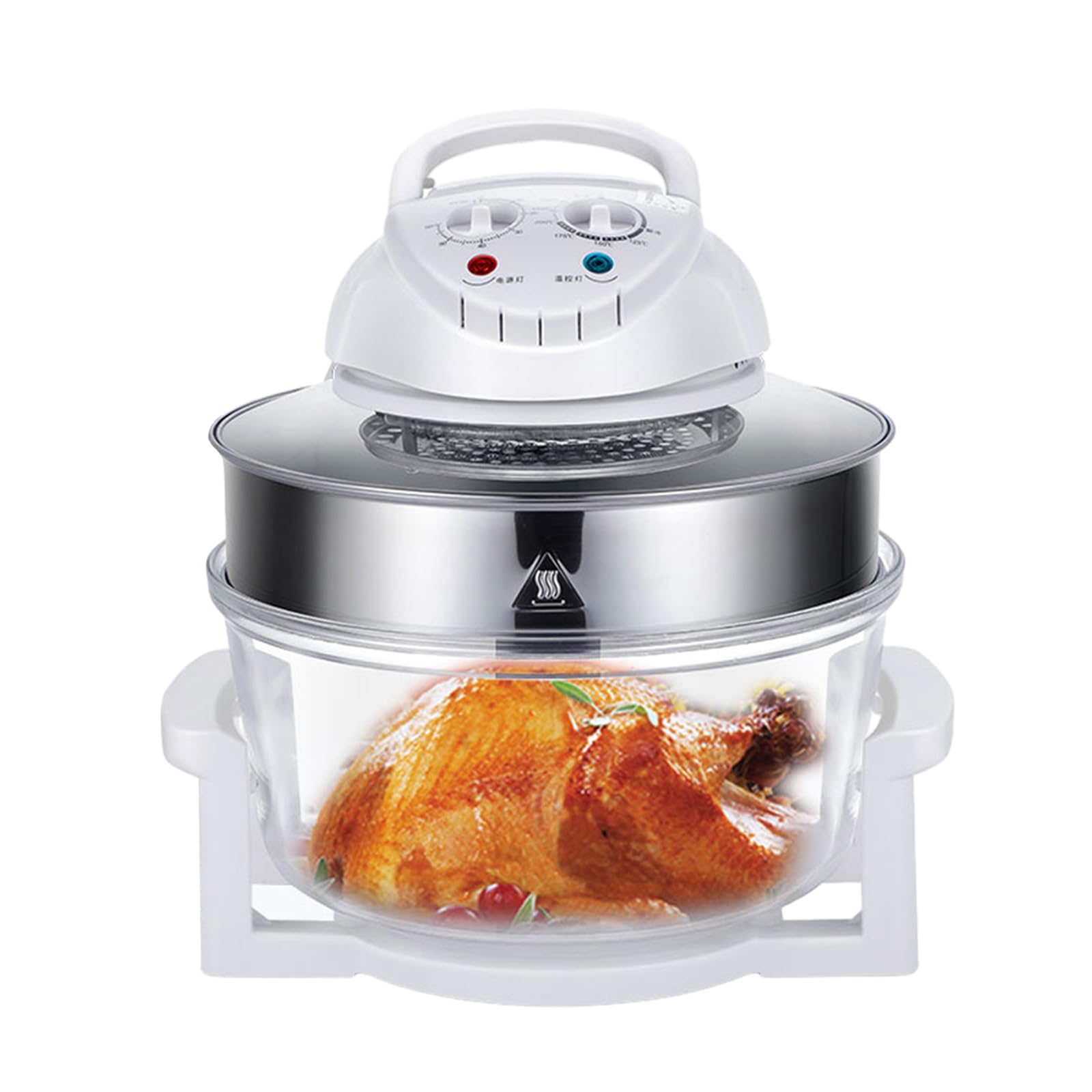 17L Glass Turbo Air Fryer with Infrared Halogen Technology - 360° Heating Convection Oven Roaster - Healthy Multifunction Electric Cooker for Baking, Roasting & Frying - Perfect for Family Dinners & Meal Prep