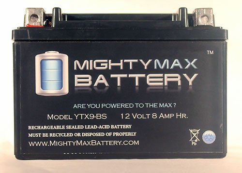 Mighty Max YTX9-BS High Performance Replacement Battery for Motorcycles, ATVs & Powersports - Long Lasting Power Solution for Outdoor Adventures