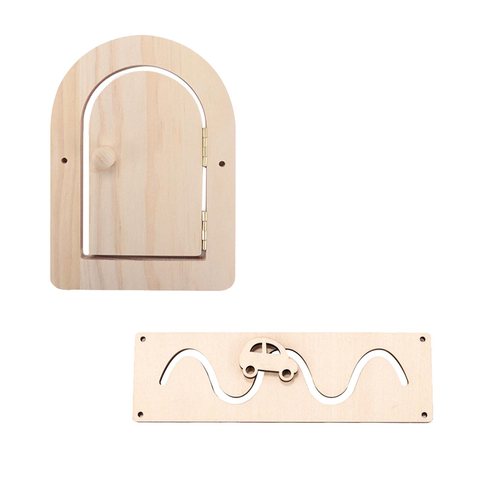 2pcs Wooden Sensory Toys for Toddlers - Educational Montessori Learning Toys to Develop Fine Motor Skills, DIY Gift for Baby & Kids - Perfect for Airplane Travel, Car Rides & Home Play