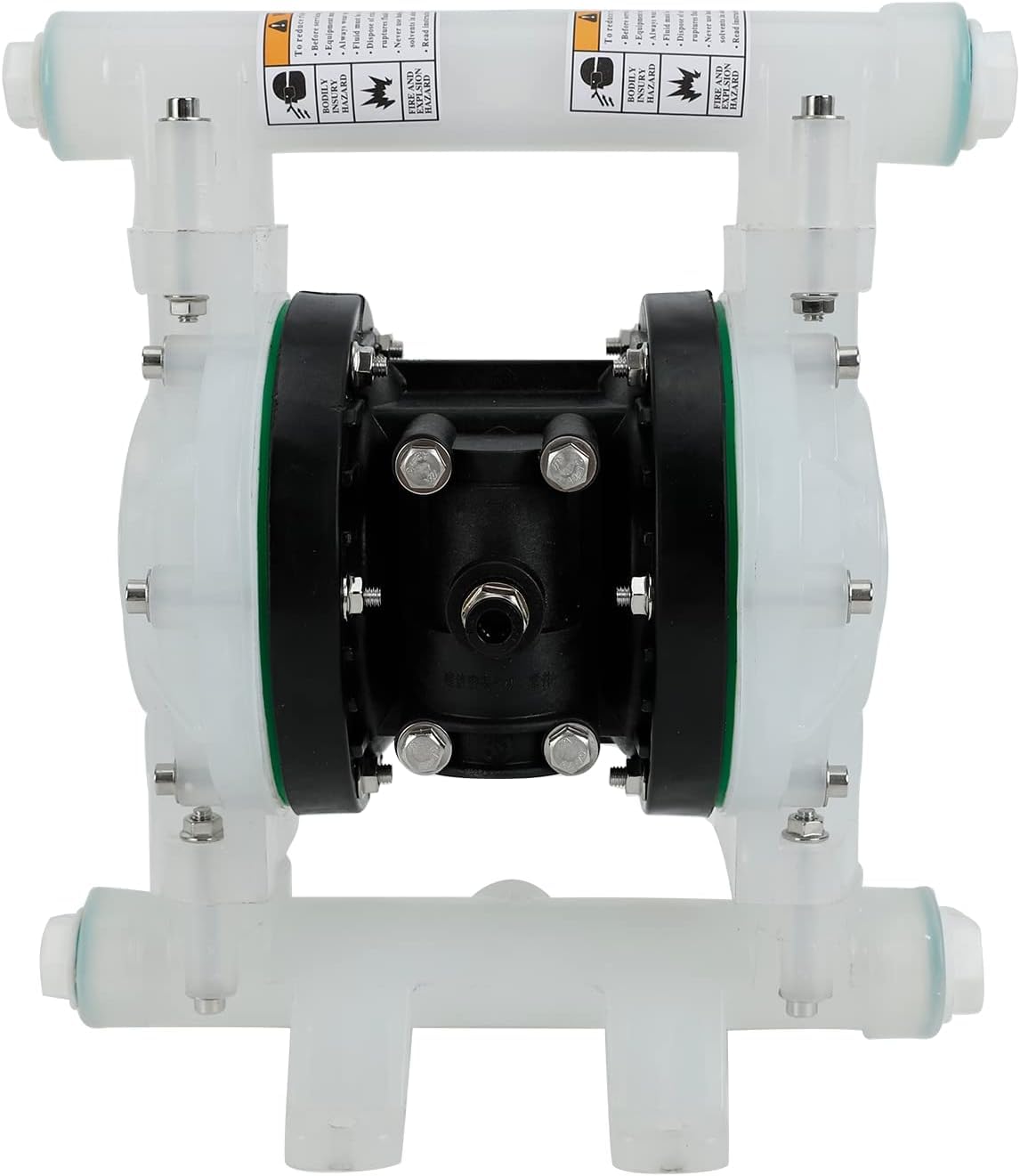 12 GPM Air Operated Double Diaphragm Pump - 1/2 Inch Inlet/Outlet Pneumatic Waste Oil Transfer Pump for Chemical, Fuel & Industrial Use - Ideal for Waste Oil Removal, Chemical Transfer & Industrial Applications