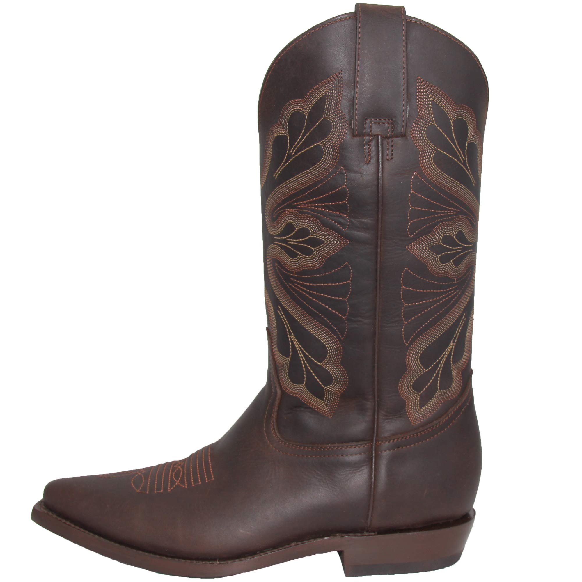 Authentic Men's Cowboy Boots - Genuine Leather Western Boots with J Toe for Rodeo, Country Music Festivals & Outdoor Adventures