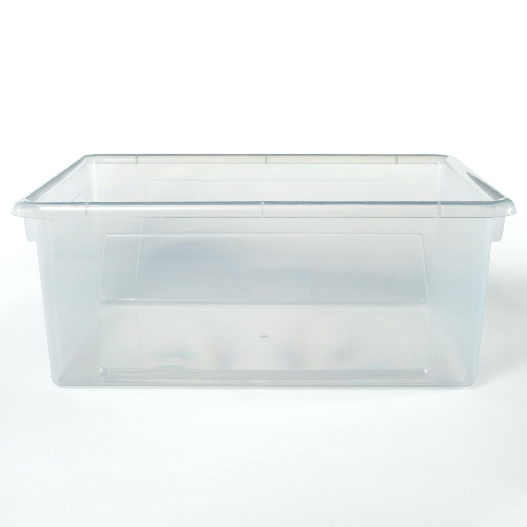 School Smart Durable Plastic Storage Tray - Letter Size Translucent Organizer for Classroom Supplies, Home Office & Craft Organization | Perfect for Teachers, Students & Home Organization