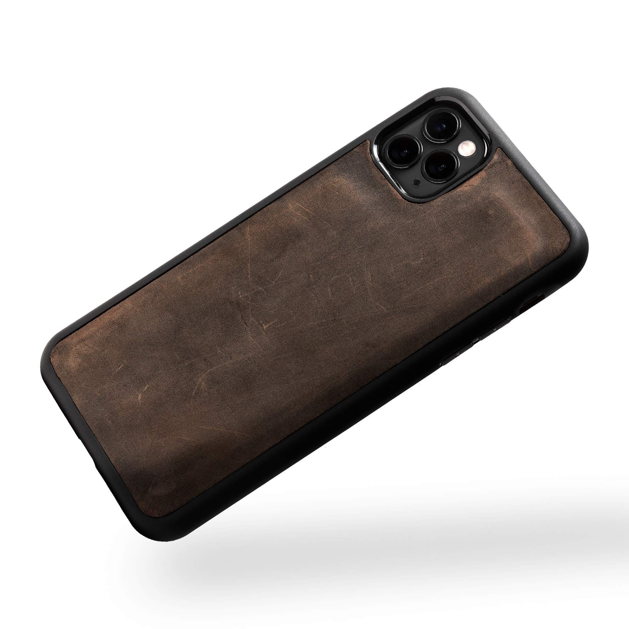 Premium Personalized 100% Genuine Leather Wallet Case for iPhone 11 - RFID Blocking Card Holder, Magnetic Closure & Built-in Screen Protector | Handmade Protective Phone Cover | Perfect for Business, Travel & Everyday Use (McLean Chestnut)