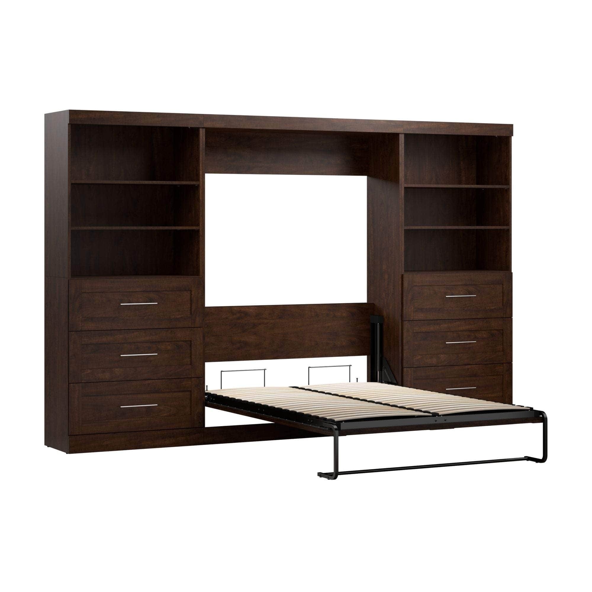 Pur Full Murphy Wall Bed with 2 Storage Units & Drawers (131