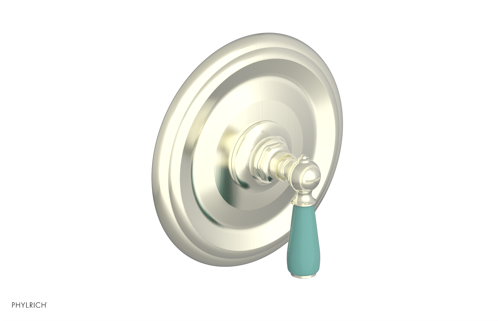 Jamestown Thermostatic Shower Trim Kit with Lever Handle & Turquoise Accents - 4-735 Model - Perfect for Modern Bathroom Renovations and Spa-Like Shower Experiences