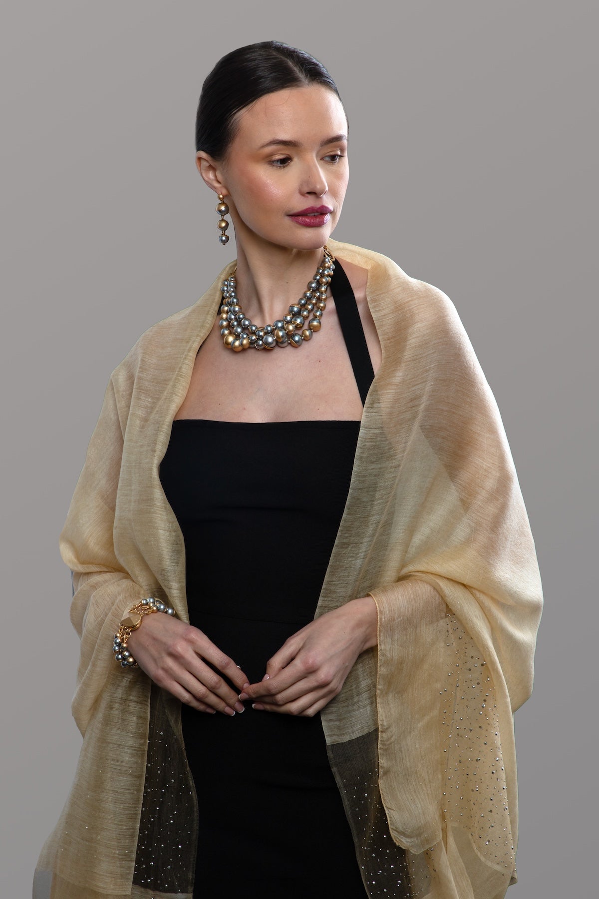 Star Gazer Scarf in Sand - Soft Winter Fashion Accessory for Women - Perfect for Cold Weather, Outdoor Activities & Stylish Layering
