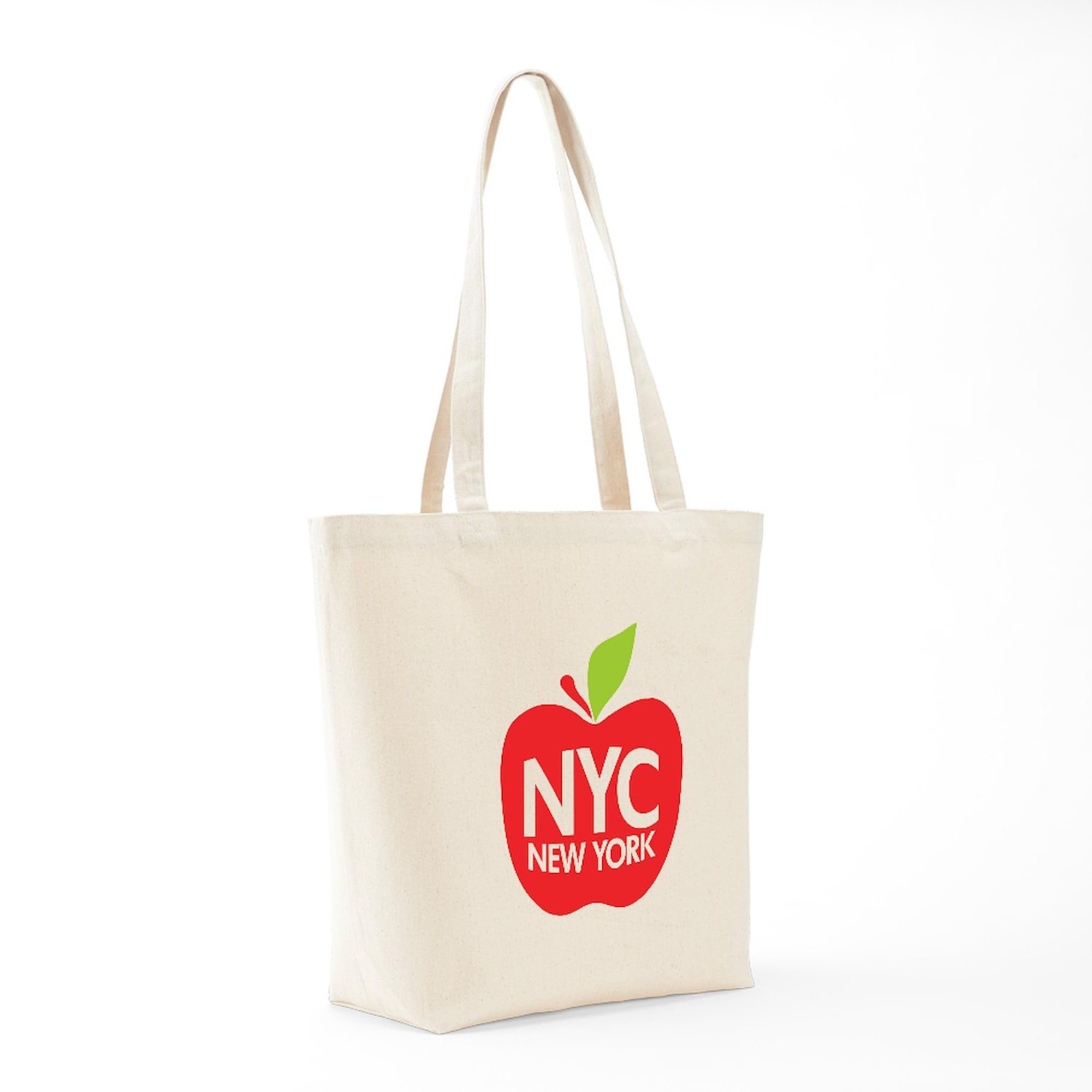 Big Apple Green NYC Tote Bag - Natural Canvas Reusable Shopping Bag for Groceries, Beach & Work | Eco-Friendly New York City Souvenir Gift