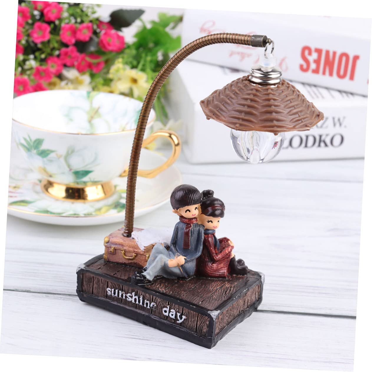 WHAMVOX Romantic Couple Night Light - Handmade Resin Art Lamp for Bedroom, Living Room, Study - Perfect Anniversary Gift for Her, Wedding Decor & Valentine's Day Present - Creates Cozy Ambiance for Date Nights & Relaxation