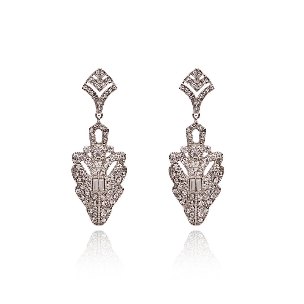Vintage Art Deco Drop Earrings - 1920s Style Crystal Dangle Earrings for Women | Perfect for Gatsby Parties, Weddings & Evening Events