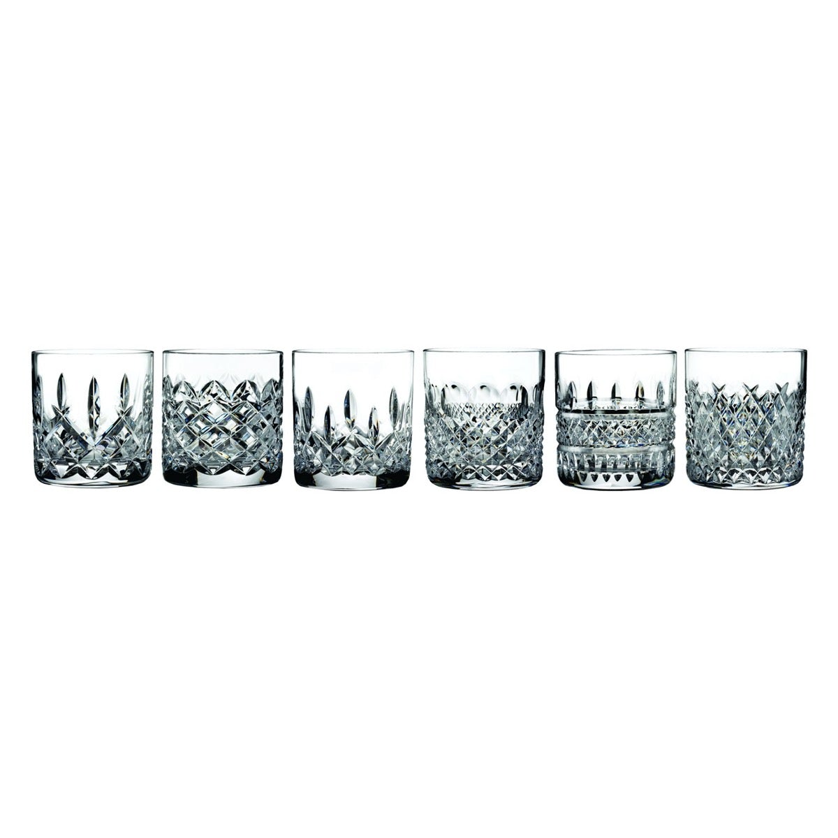 Lismore Connoisseur Heritage Crystal Tumbler Set - 4-Piece Elegant Whiskey Glasses for Scotch, Bourbon & Cocktails - Perfect for Home Bars, Gifts & Entertaining