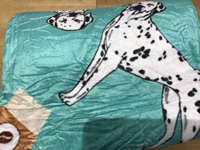 Aqua Dalmatian Throw Blanket - Soft Cozy Fleece Plush Blanket for Couch, Bed, Sofa - Perfect for Home Decor, Gifts, and Winter Warmth