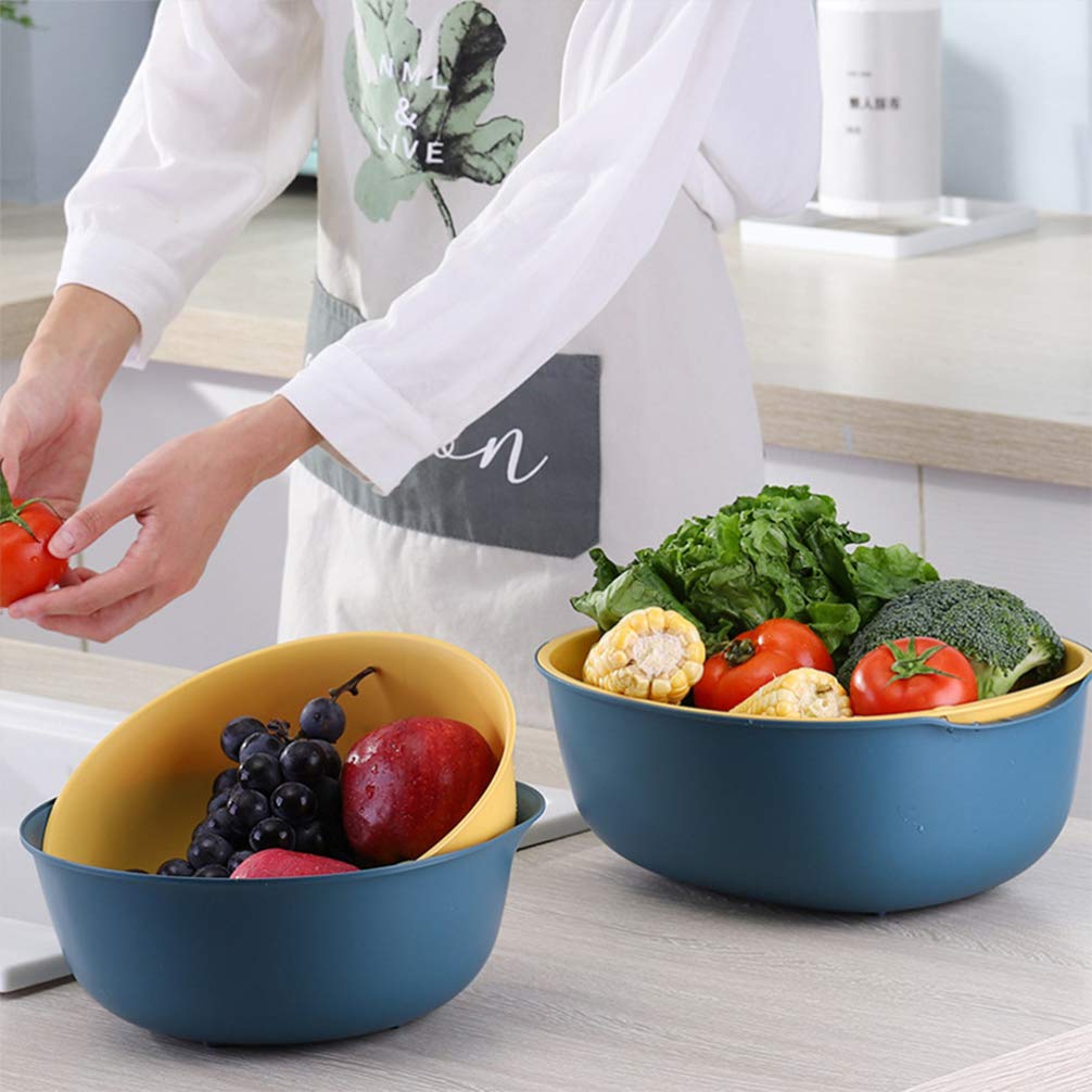 Cabilock 1-Piece Sink Strainer Basket - Multi-Purpose Fruit & Vegetable Colander, Rice Washing & Storage Container, Over-Sink Drain Basket for Kitchen Use - Perfect for Washing Produce, Draining Pasta, and Organizing Small Kitchen Items