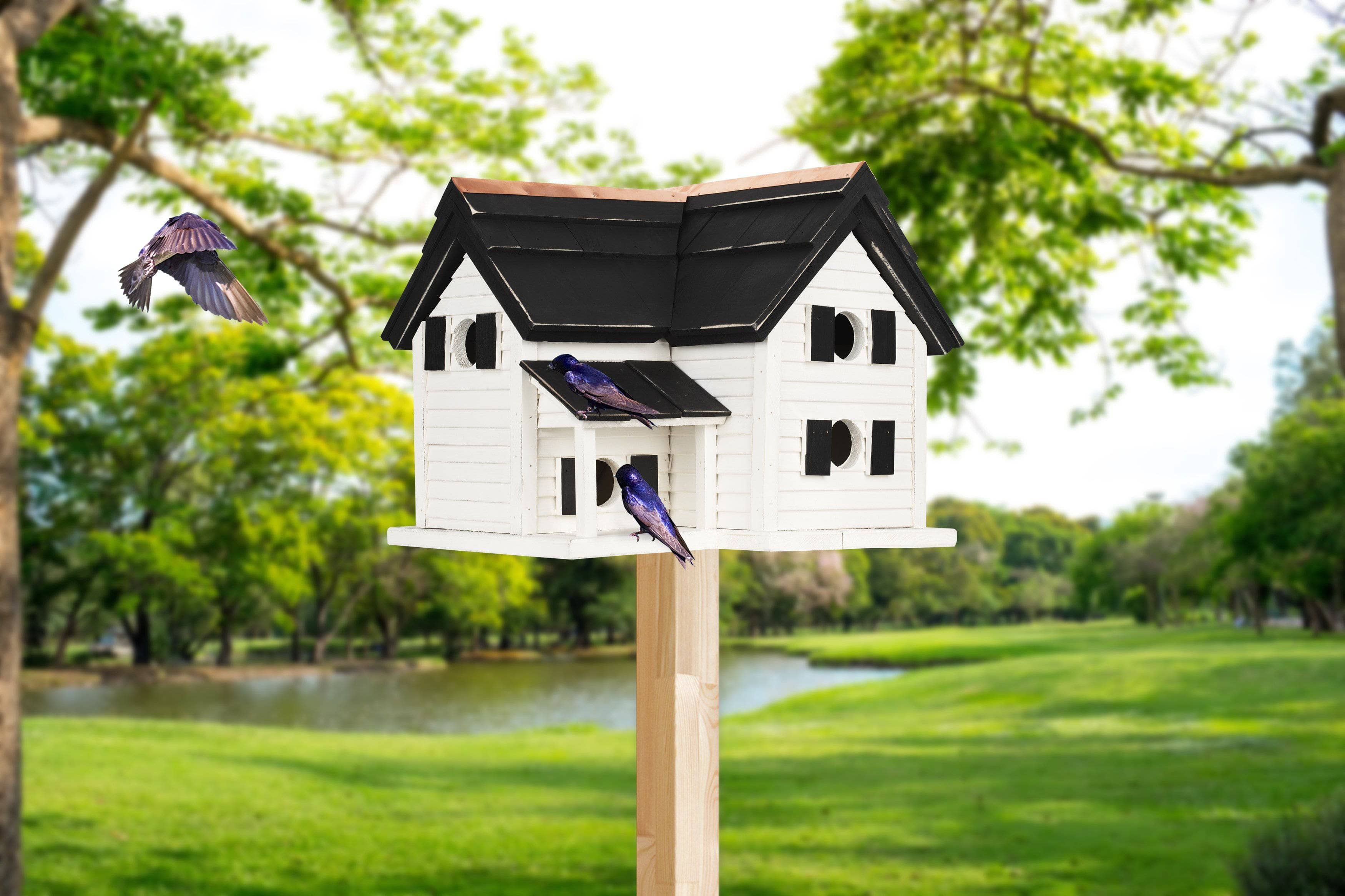 Premium Montgomery Birdhouse for Purple Martins - Durable Outdoor Bird House for Garden, Patio & Backyard - Attracts & Protects Purple Martins - Ideal for Bird Watching & Nature Lovers