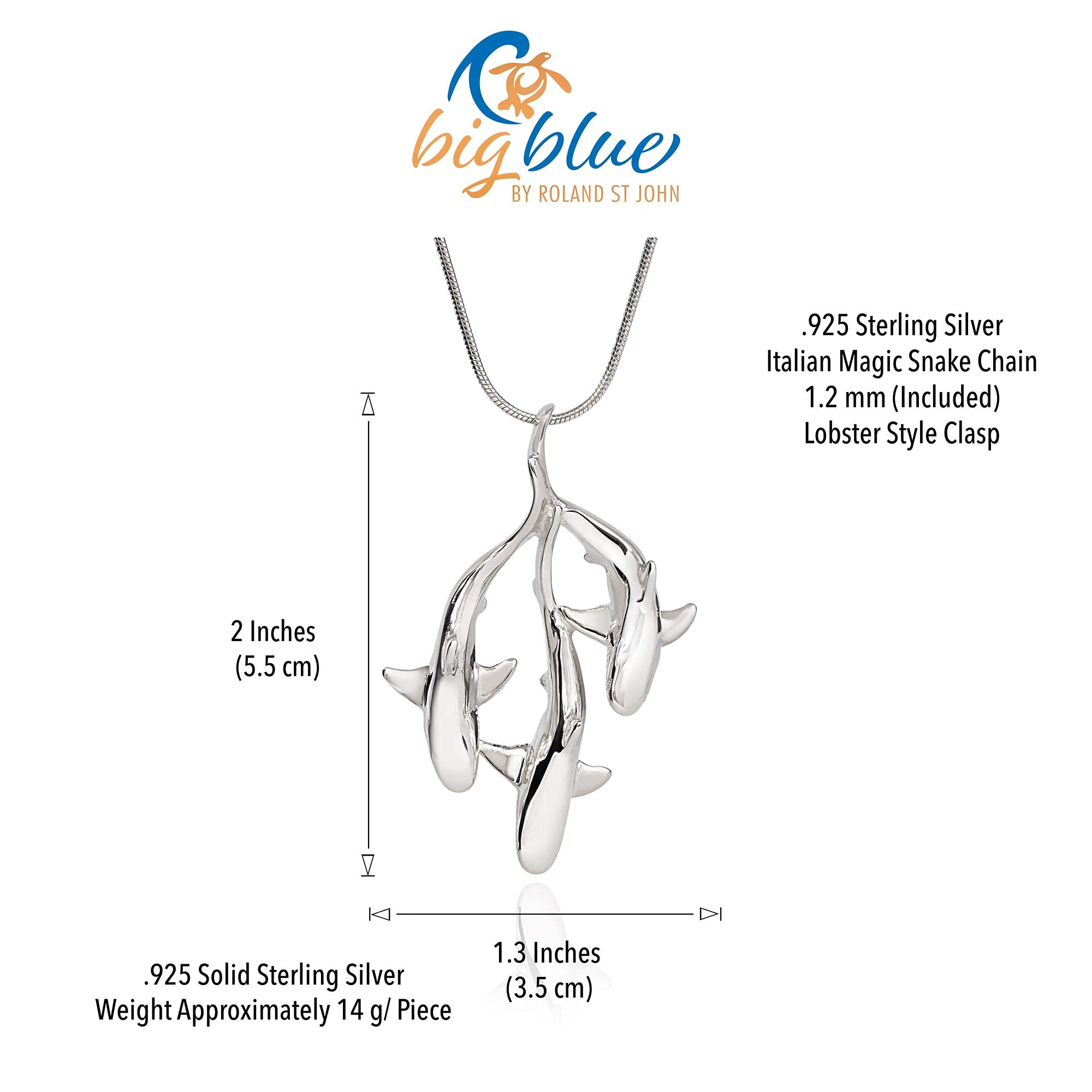 Women's Sterling Silver Shark Necklace - Grey Reef Shark Pendant Charm, Scuba Diving Jewelry Gift for Ocean Lovers, Perfect for Beach Vacations & Marine-Themed Events