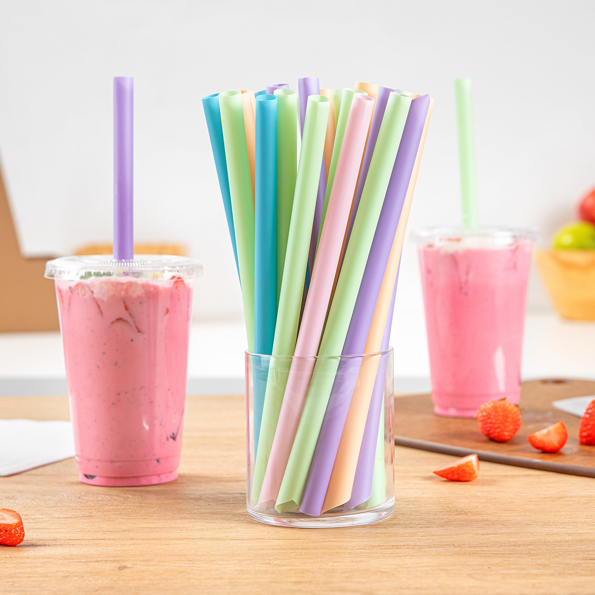 Eco-Friendly PLA Plastic Straws - Compostable, Pointed Tip, 1000 Count Bulk Box | Perfect for Parties, Restaurants & Sustainable Living