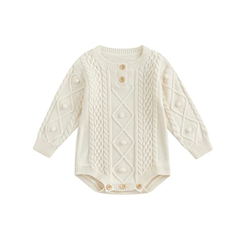 Beige Twist Sweater Romper