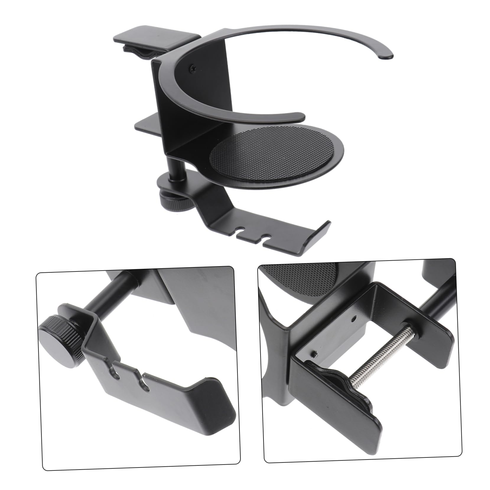 Premium Metal Headphone Stand with Cup Holder - Durable Headset Hanger & Earphone Hook for Desk Organization - Perfect for Gaming, Office, and Home Use