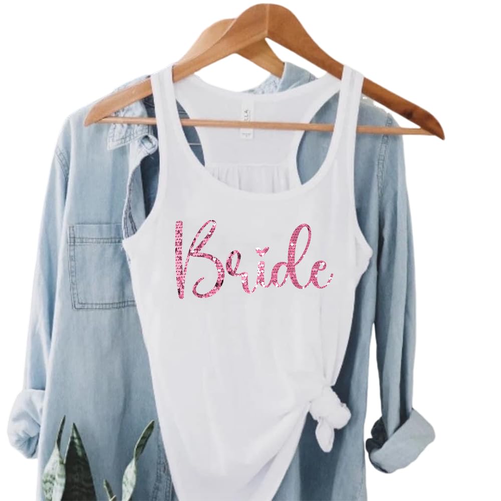 Bride Tank Top - Bachlorette Party, Engagement Party & Bridal Shower Gift for Bride to Be - Bride Tribe Apparel (XXL, Pink) - Perfect for Wedding Events & Girls' Night Out