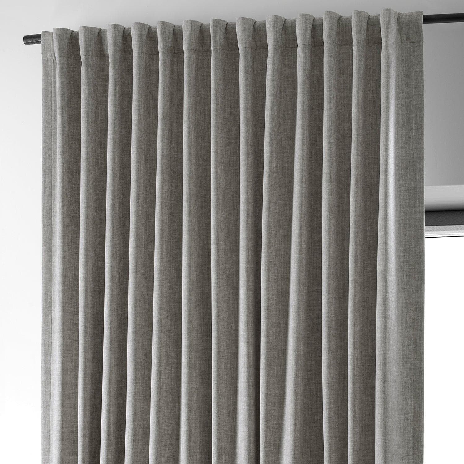 Premium Dark Greige Blackout Curtains - Extra Wide Thermal Insulated Linen Panels for Hotels, Bedrooms & Home Theater (86