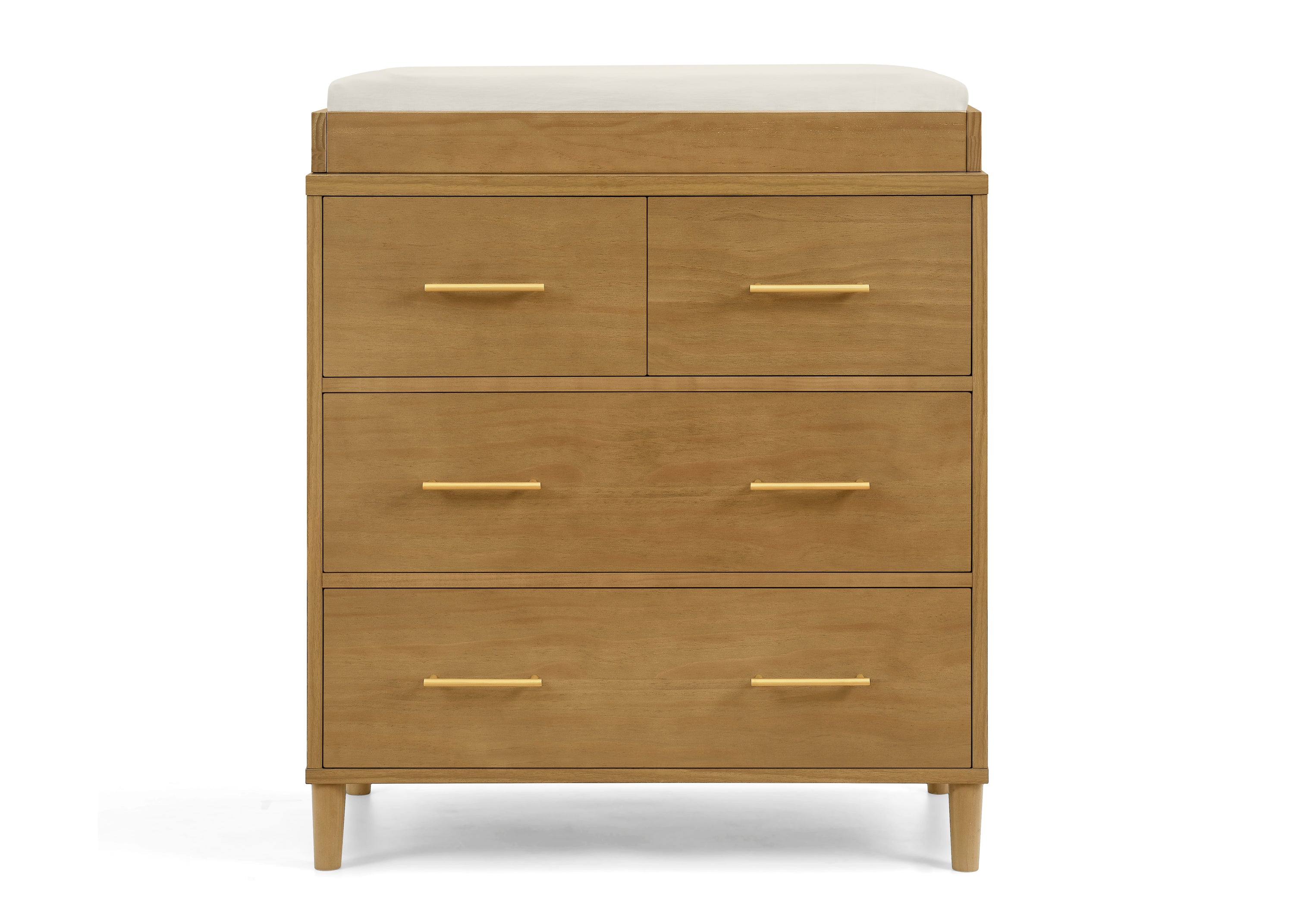 Classic 4 Drawer Dresser with Changing Top & Interlocking Drawers - Nursery Storage Solution for Baby Clothes and Essentials | Perfect for Bedroom Organization and Baby Care