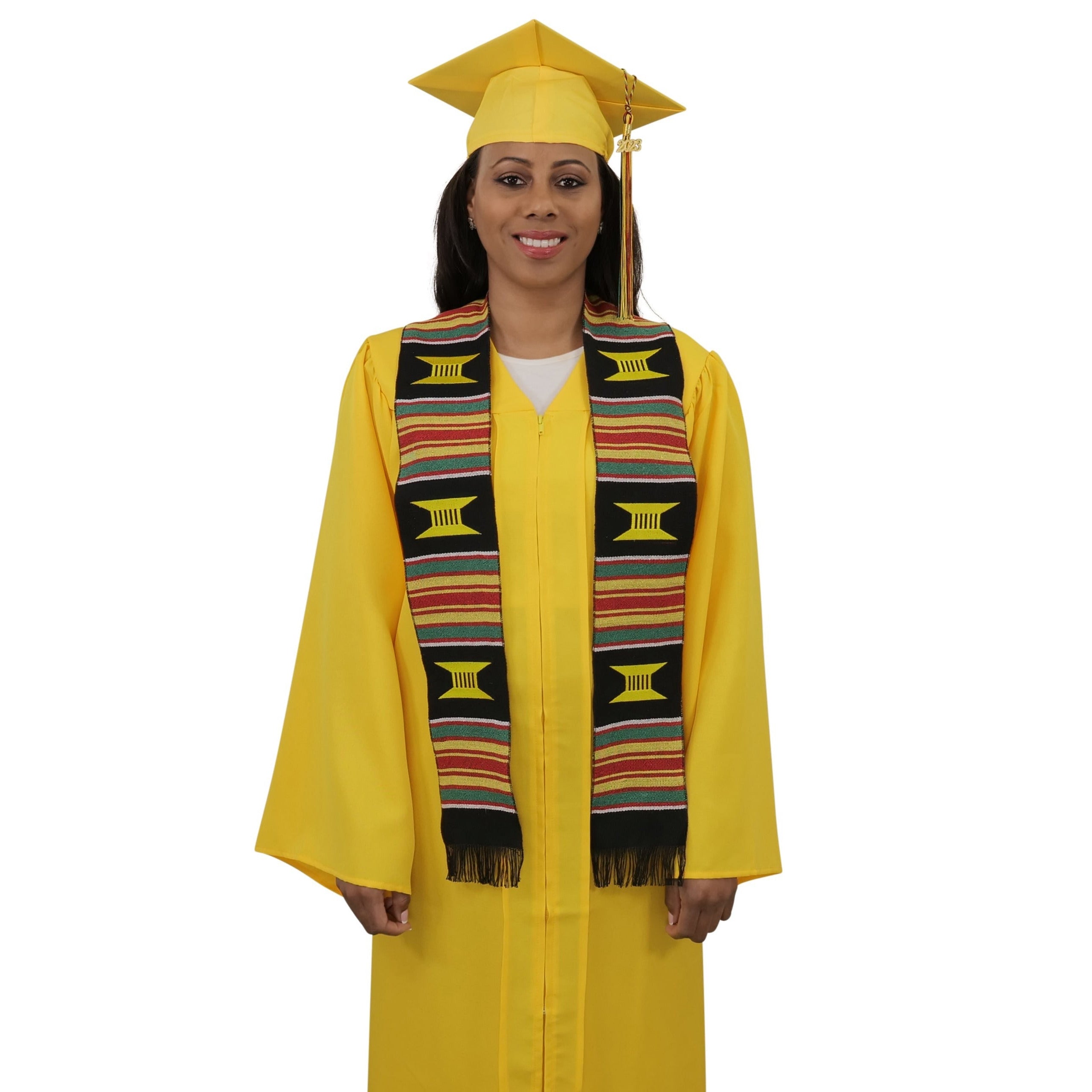 Authentic Kente Graduation Stole - African Heritage Sash for Graduation Ceremonies & Cultural Celebrations
