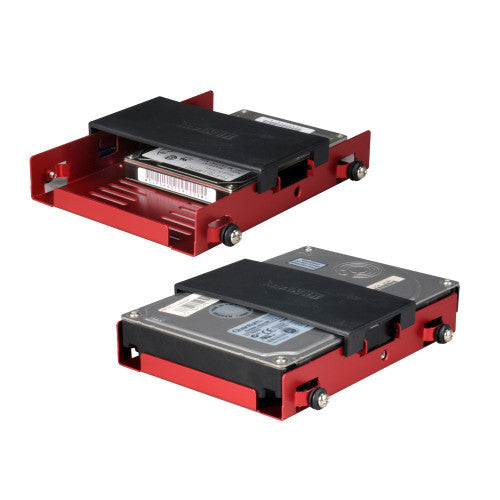 Lian Li EX-332NR Anti Vibration HDD Cage with Cooling Fan - Anodized Red for PC Case - Perfect for Gaming Rigs & Silent Workstations