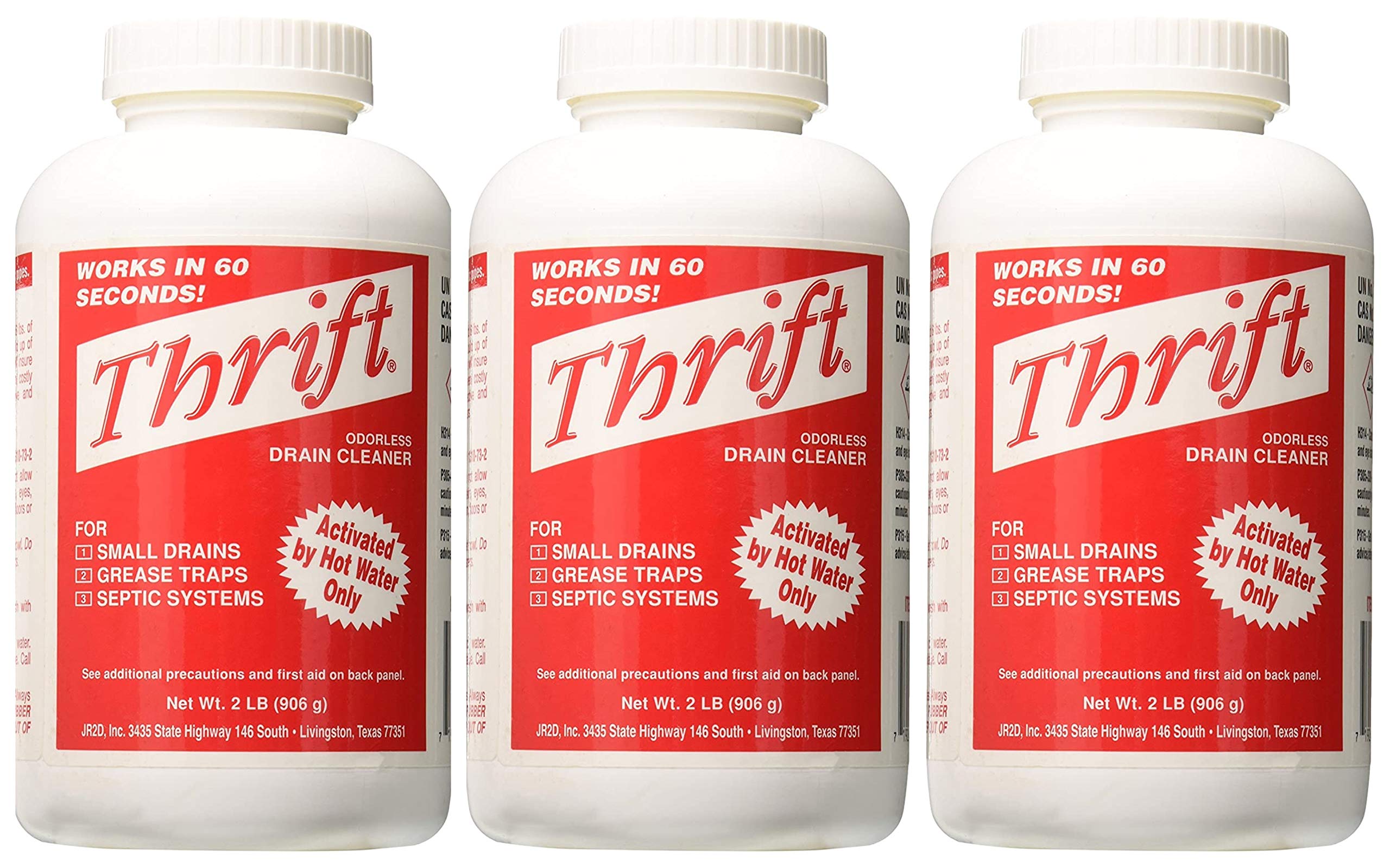 Thrift Marketing GIDDS-TY-0400879 Drain Cleaner 2 lb (3-Pack) - Powerful Clog Remover for Kitchen Sink, Shower & Bathtub Drain Maintenance