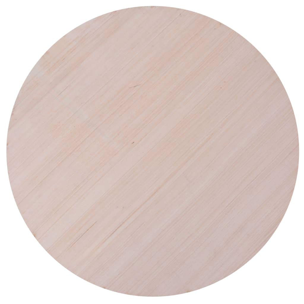 SKM White Coffee Table 18.5 Inch Round - Modern Living Room Furniture for Small Spaces & Apartments