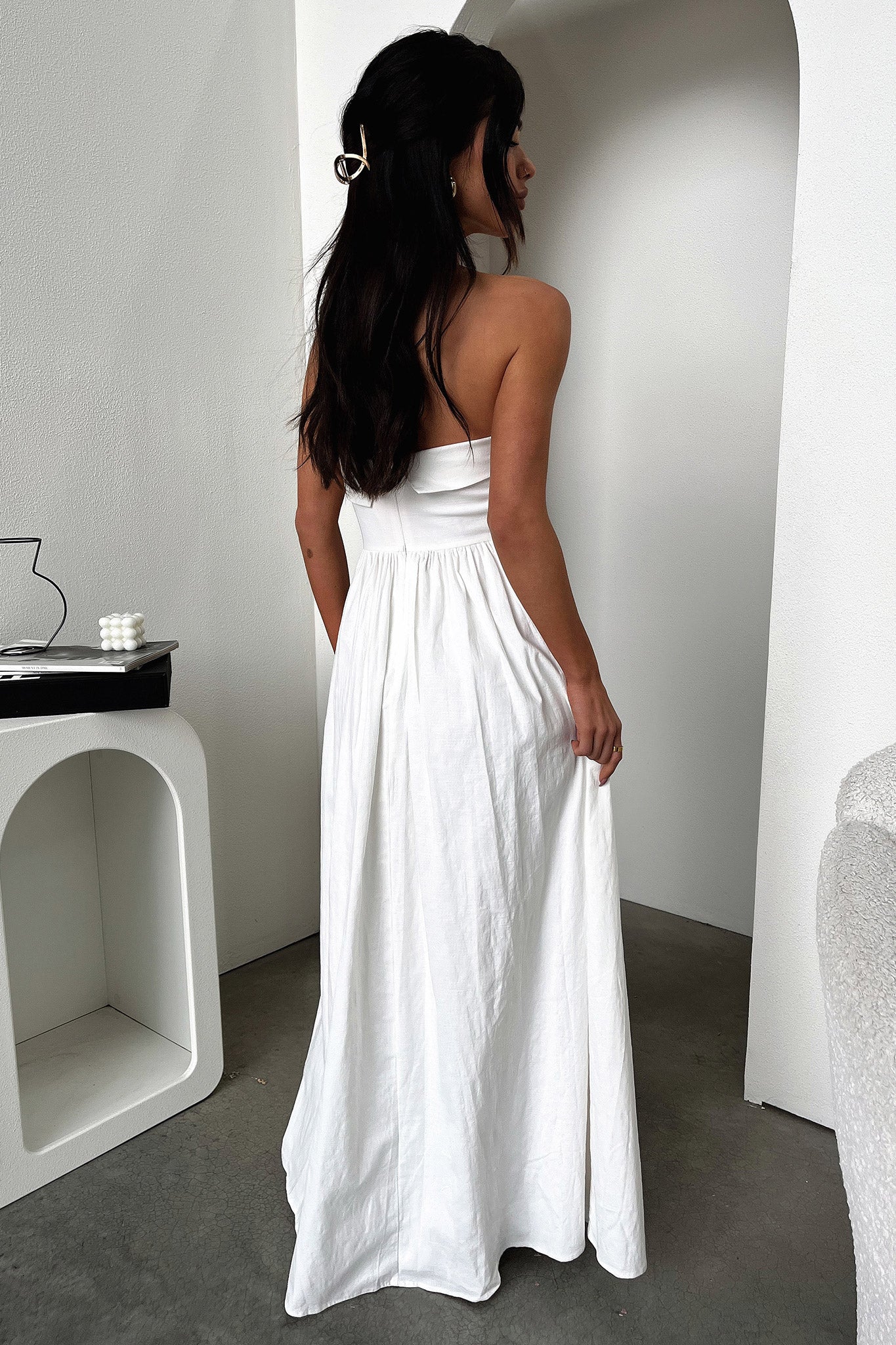 Cornell Maxi Dress for Women - Elegant White Summer Long Dress for Beach, Vacation & Casual Wear
