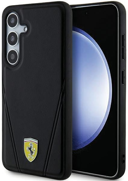 Ferrari Hot Stamp V Lines MagSafe Hard Case for Samsung Galaxy S24 6.2