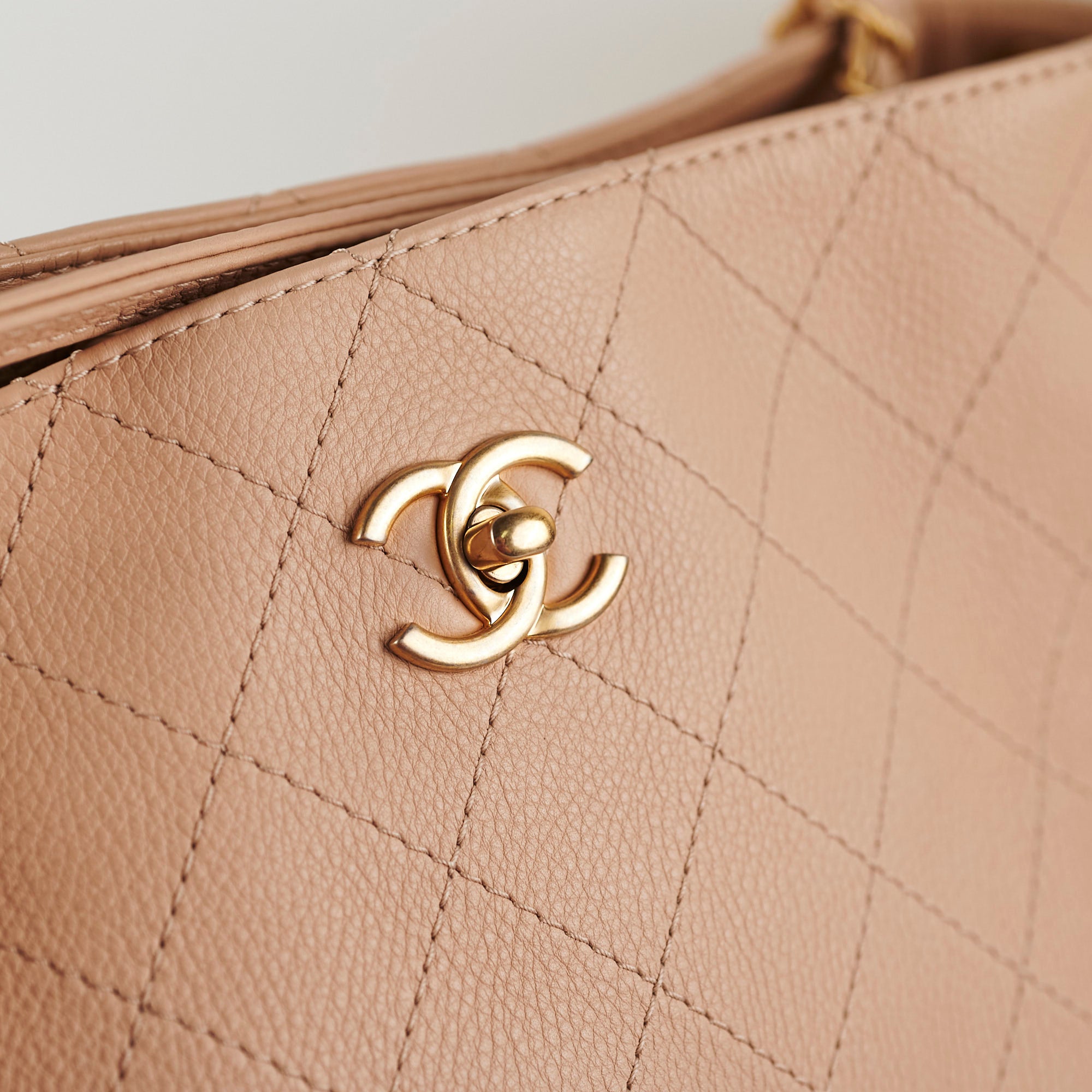 Chanel Beige Leather Tote Bag for Women - Luxury Designer Handbag for Work, Travel & Everyday Use