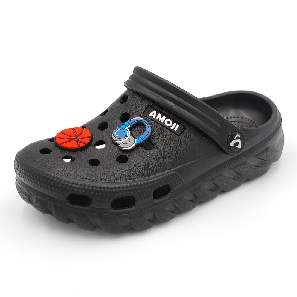 Amoji Kids Garden Clogs - Slip On Waterproof Outdoor Shoes for Boys & Girls - Perfect for Beach, Pool, Backyard & Playtime