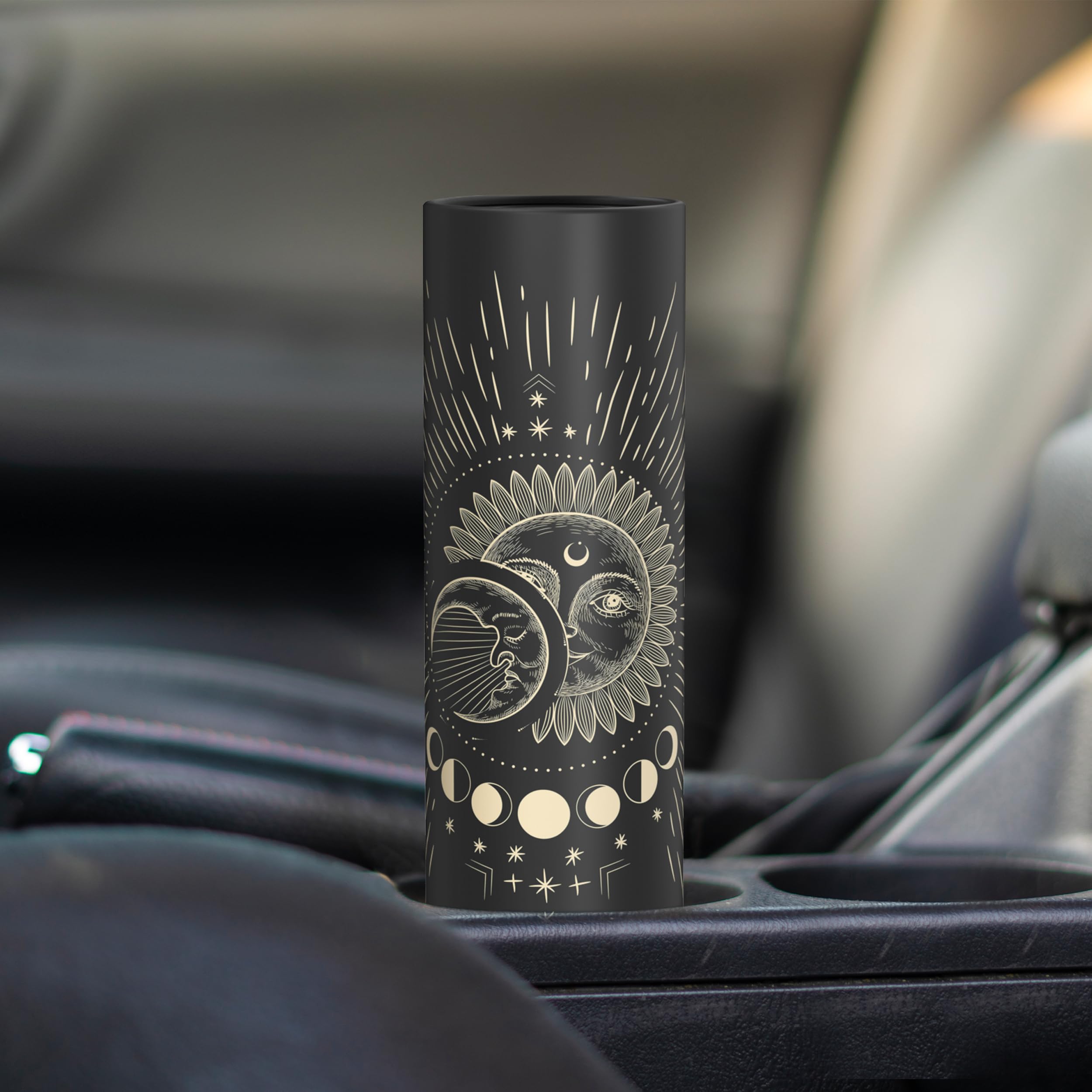 4 Pack Moon Pattern Round Car Tissue Holders with 3-Ply Facial Tissues - Bulk Tissue Box for Home, Office, Bathroom & Vehicle Use - Soft & Durable for Everyday Convenience