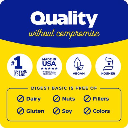 Enzymedica Digest Basic - 90 Capsules | Digestive Enzyme Supplement for Gut Health & Bloating Relief | Supports Digestion After Meals