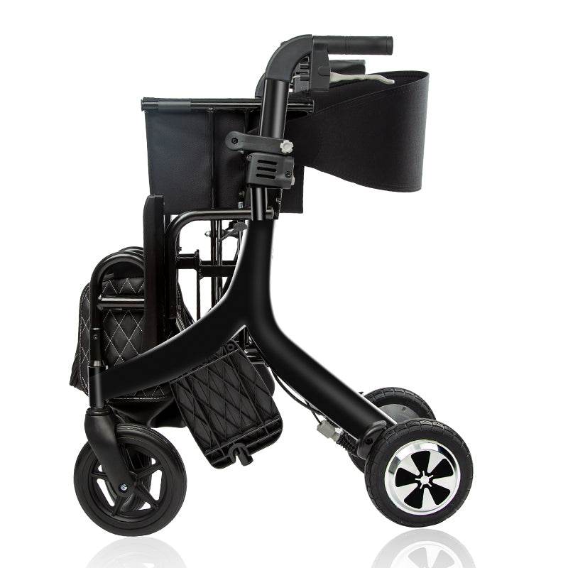 ALTAY 4-Wheel Rollator Walker for Seniors & Adults - Lightweight Folding Mobility Aid with Seat, Backrest & Basket - Ideal for Indoor & Outdoor Use, Shopping, Travel & Recovery