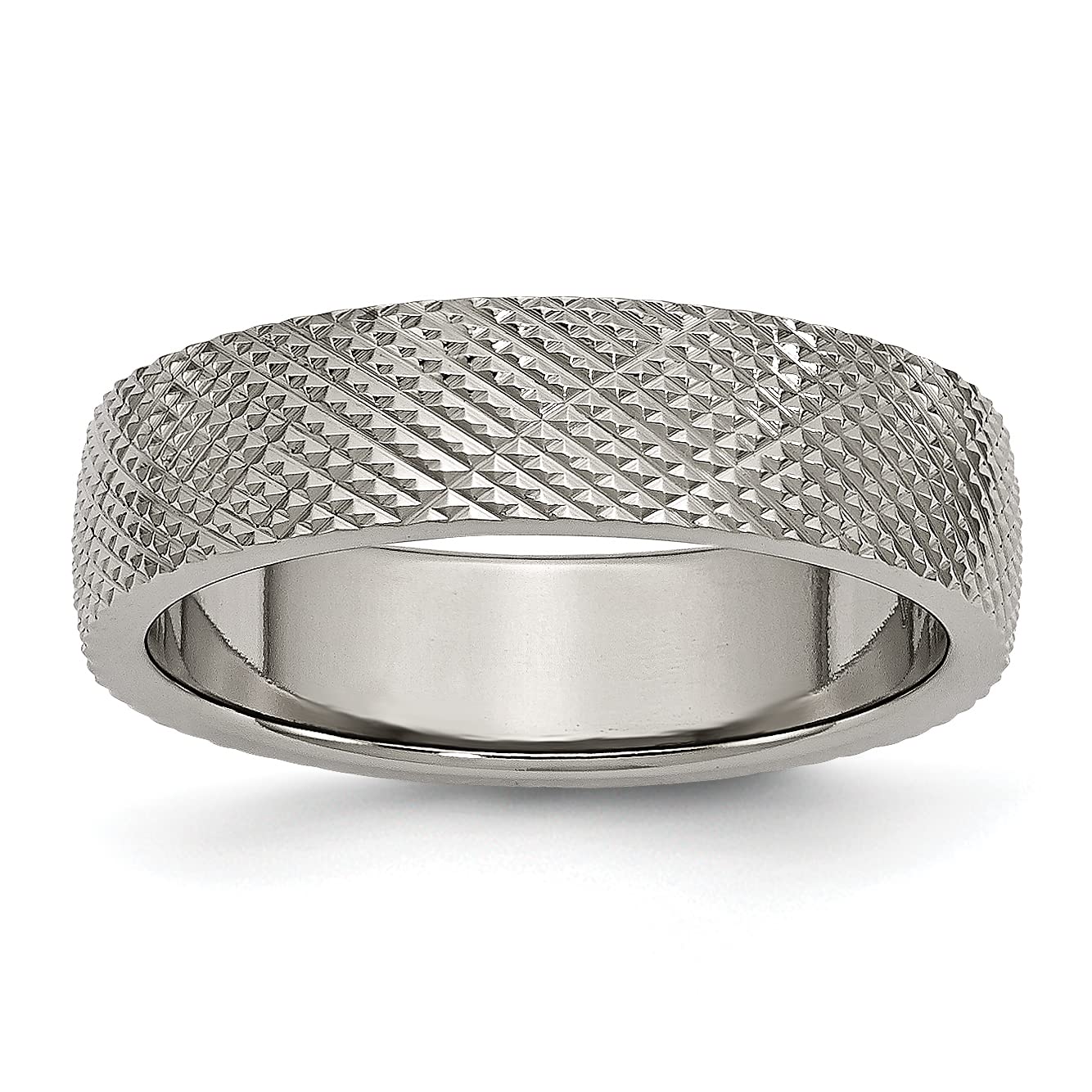 IceCarats 6mm Titanium Wedding Band Ring for Men & Women - Durable, Lightweight & Hypoallergenic - Perfect for Engagement, Anniversary & Everyday Wear