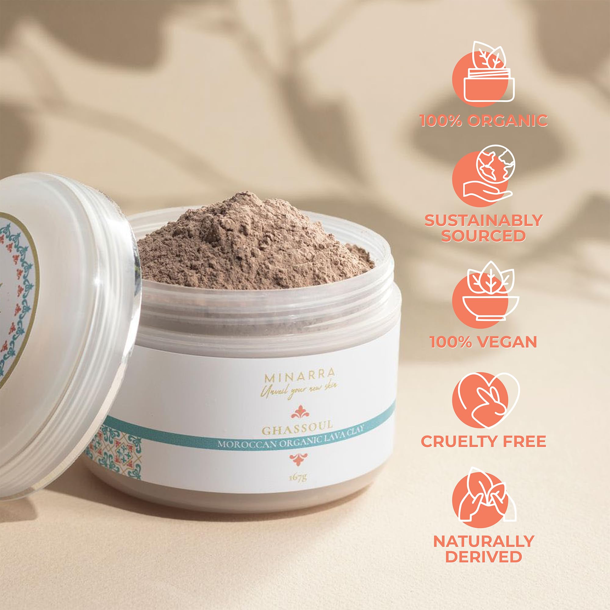 Pure Moroccan Argan Oil for Face & Body + Ghassoul Lava Clay Cleanser & Moisturizer Set | Organic Skincare Bundle for Dry Skin, Acne Treatment & Deep Cleansing | Perfect for Spa Day & Daily Beauty Routine