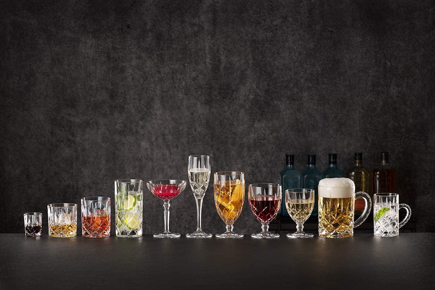 Nachtmann Noblesse Collection Whiskey Glasses - Set of 4 Crystal Clear 10-Oz Tumblers for Scotch, Bourbon, Cocktails & Liquor | Dishwasher Safe | Perfect for Home Bar, Dinner Parties & Gifts