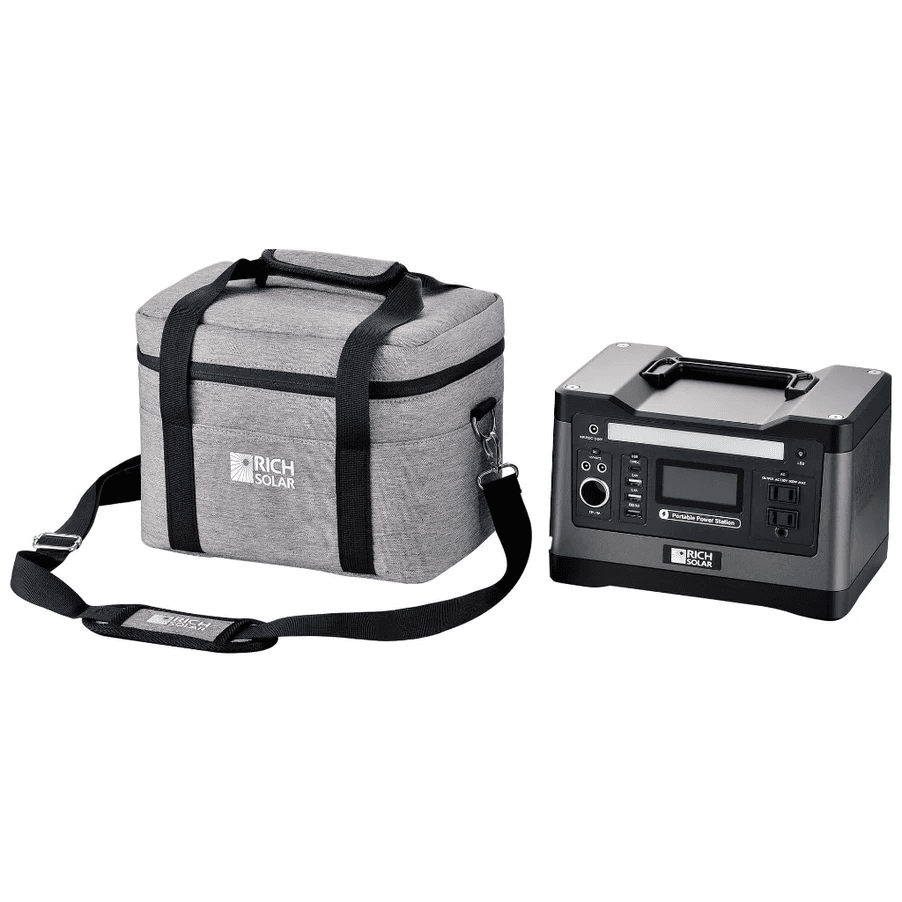 Rich Solar X500 540Wh 500W Portable Power Station with Solar Panel Kit | Lithium Battery Backup for Camping, RV, Emergencies & Off-Grid Power Supply