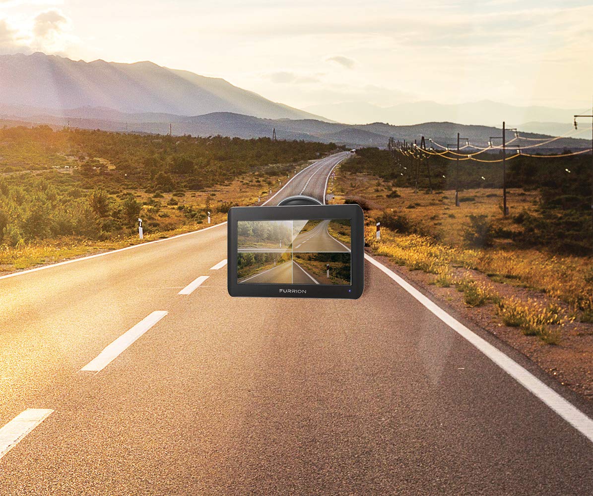 Furrion Vision S FOS43TASR 4.3 Inch Wireless RV Backup Camera System with Rear Marker Light, Infrared Night Vision, Wide Viewing Angle - Red & Black - Perfect for RV Safety, Parking, and Trailering