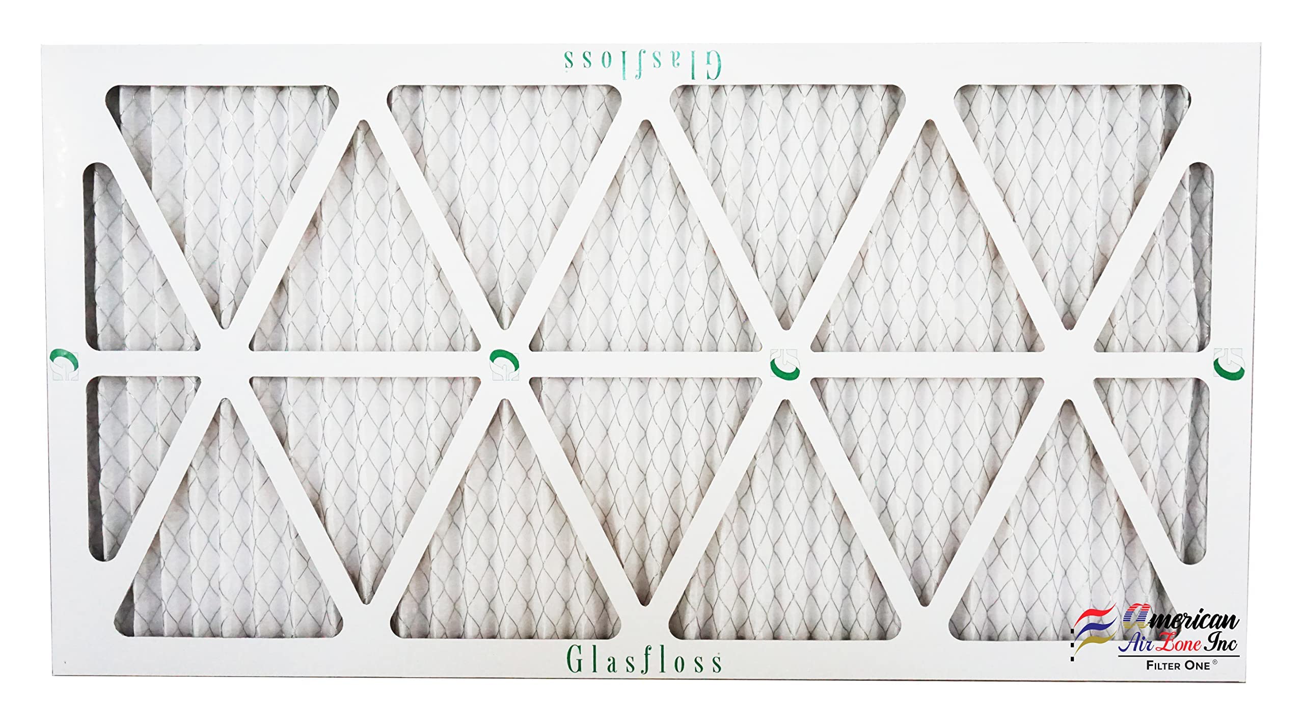 Glasfloss 16x30x2 MERV 10 Pleated Air Filter - Pack of 12 - High Efficiency Furnace & AC Filters - Made in USA (15.5x29.5x1.75) - Ideal for Home, Office & HVAC Systems