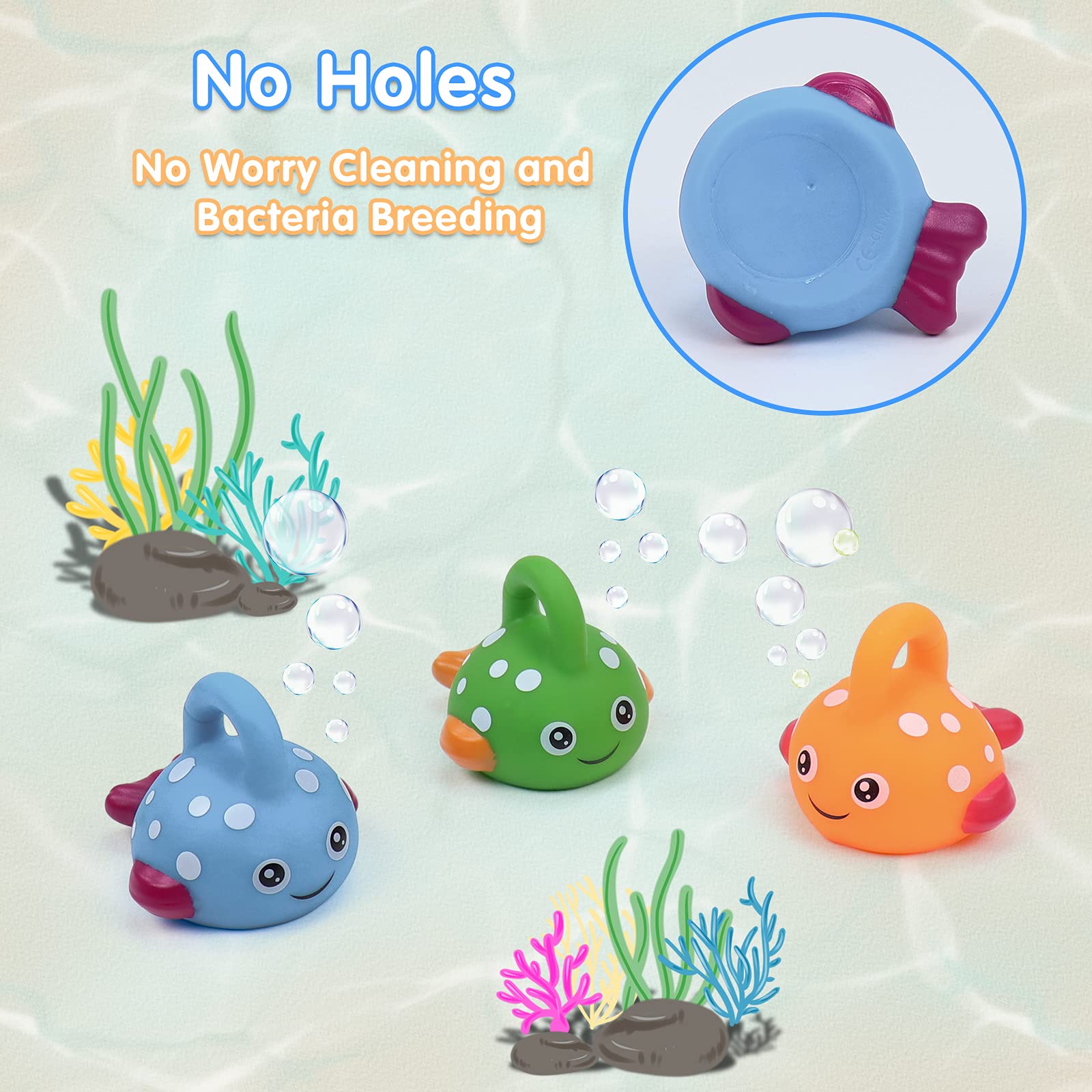 Best Baby Bath Toys Fishing Game for Toddlers 2-4 Years Old - 2 Toy Fishing Rods & 6 Floating Sea Animals - Fun Water Play Learning Game for Kids - Perfect for Paddling Pool, Bathtime & Outdoor Play