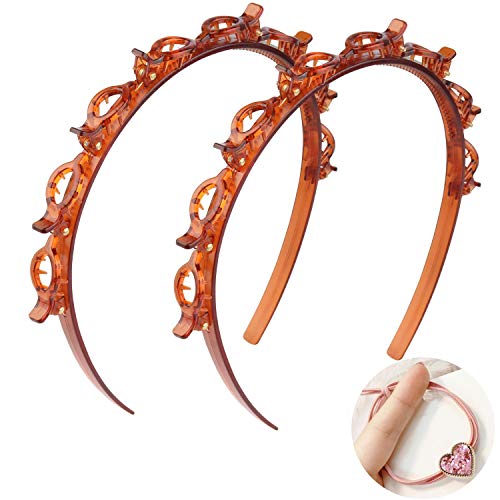 YuanHongLife Women's Hair Bands - Soft Stretch Headbands for Women & Girls, Double Bangs Hair Accessories, Makeup & Skincare Headband (Coffee Color) - Perfect for Yoga, Gym, Home & Beauty Routines