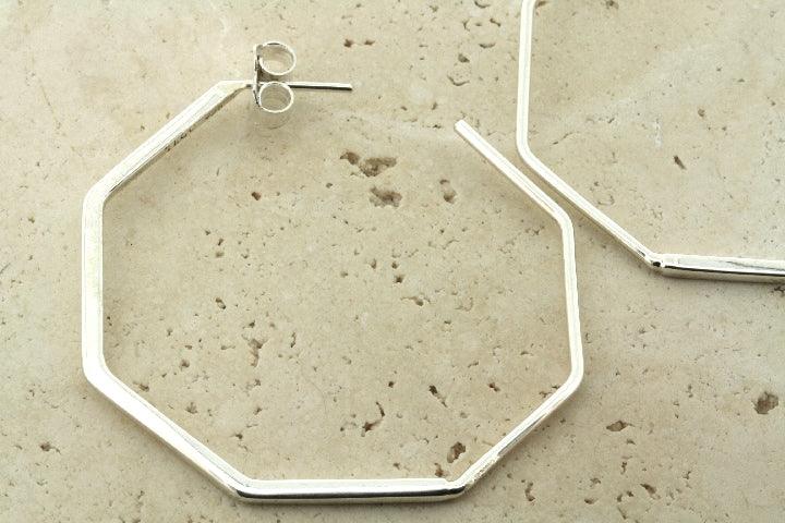 6-Piece Sterling Silver Angled Hoop Earrings Set - Elegant & Hypoallergenic Jewelry for Women, Perfect for Parties, Weddings & Everyday Wear