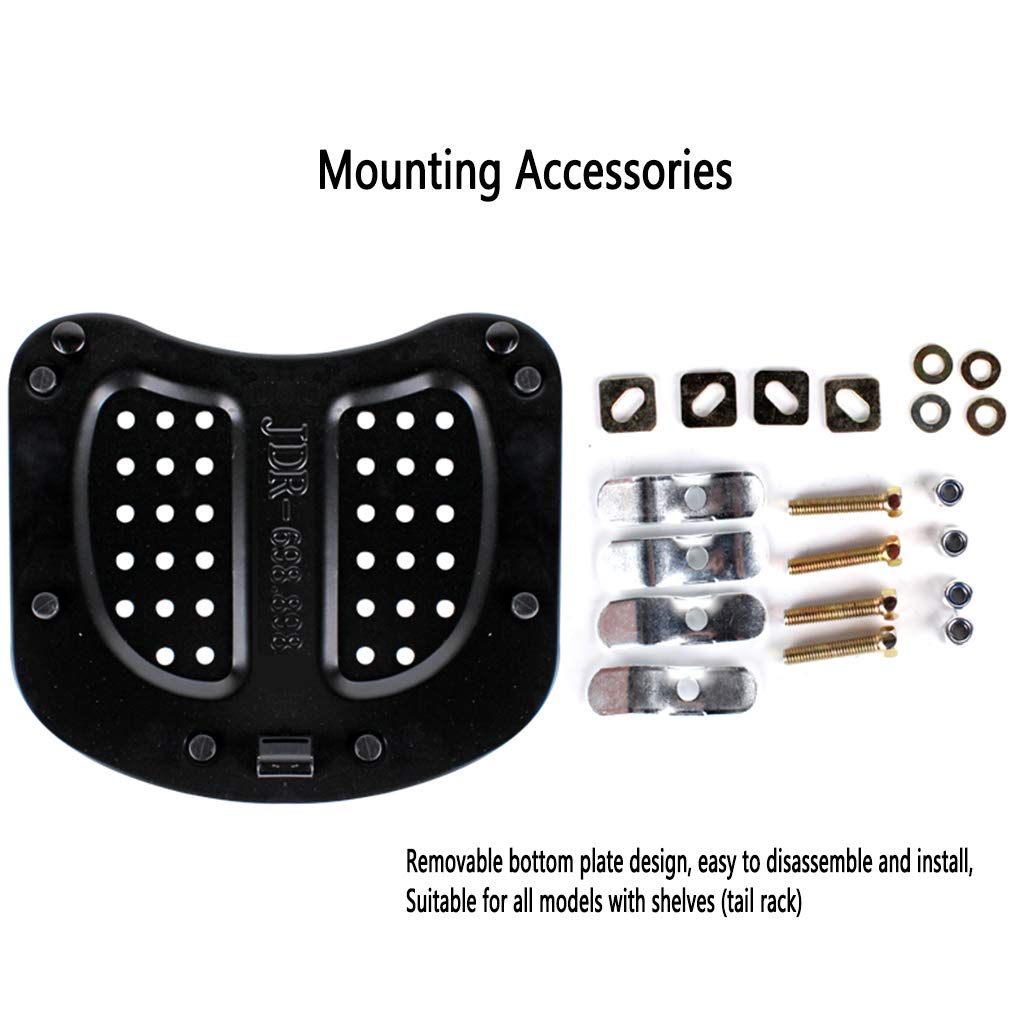 Universal Motorcycle Top Box - 45L Extra Large Hard Luggage Case with Mounting Hardware for Scooters & Motorbikes | Weatherproof Storage for Commuting, Touring & Daily Rides