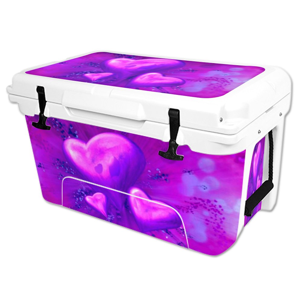 RTIC 45 qt Cooler Protective Vinyl Skin Cover - MightySkins Sticker Wrap for 2016 Model | Purple Heart Design | Durable, Waterproof & Scratch-Resistant | Perfect for Camping, Tailgating & Outdoor Adventures