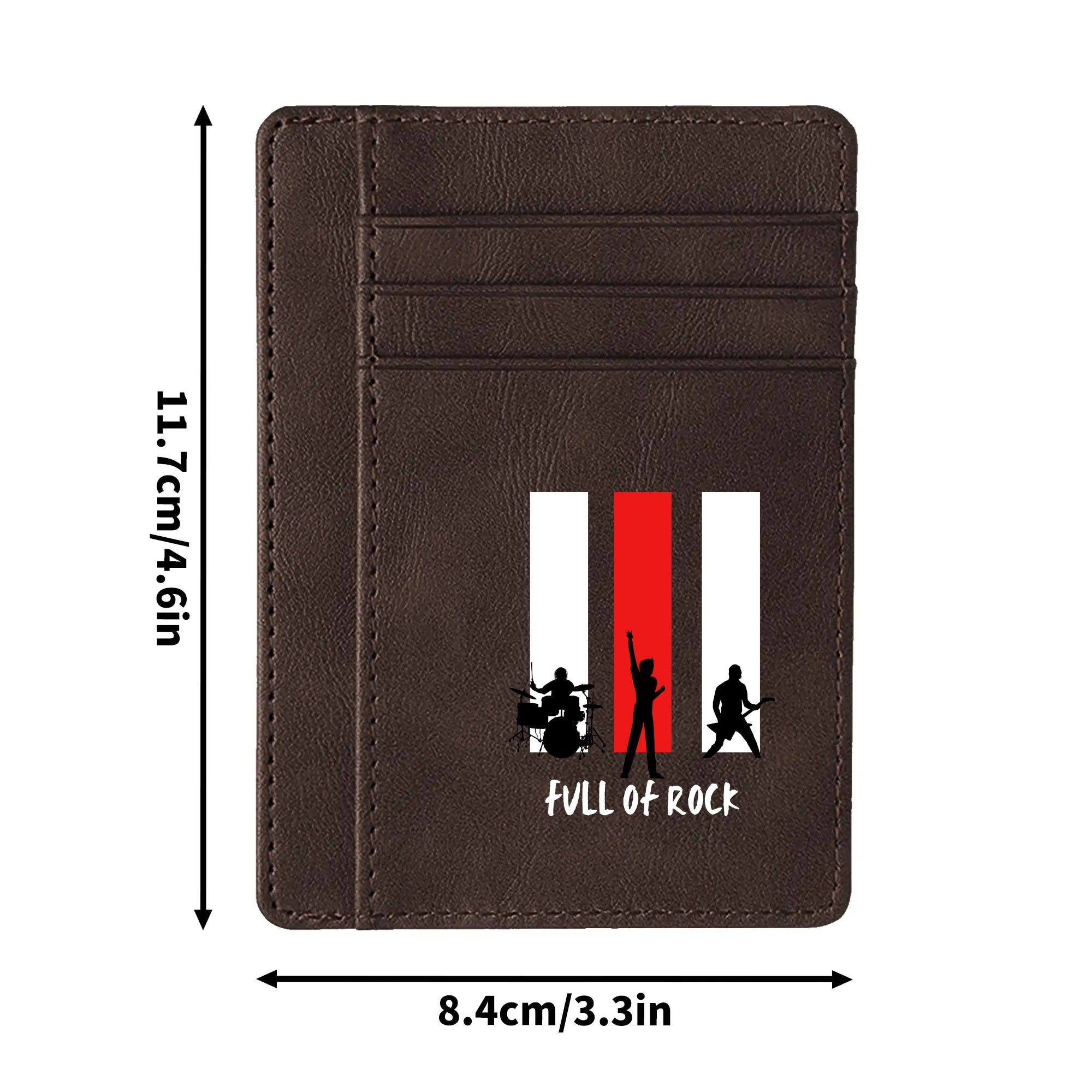 Slim Minimalist Leather Wallet for Men - RFID Blocking & Lightweight - Perfect for Everyday Carry, Travel & Business (Full of Rock Brand)