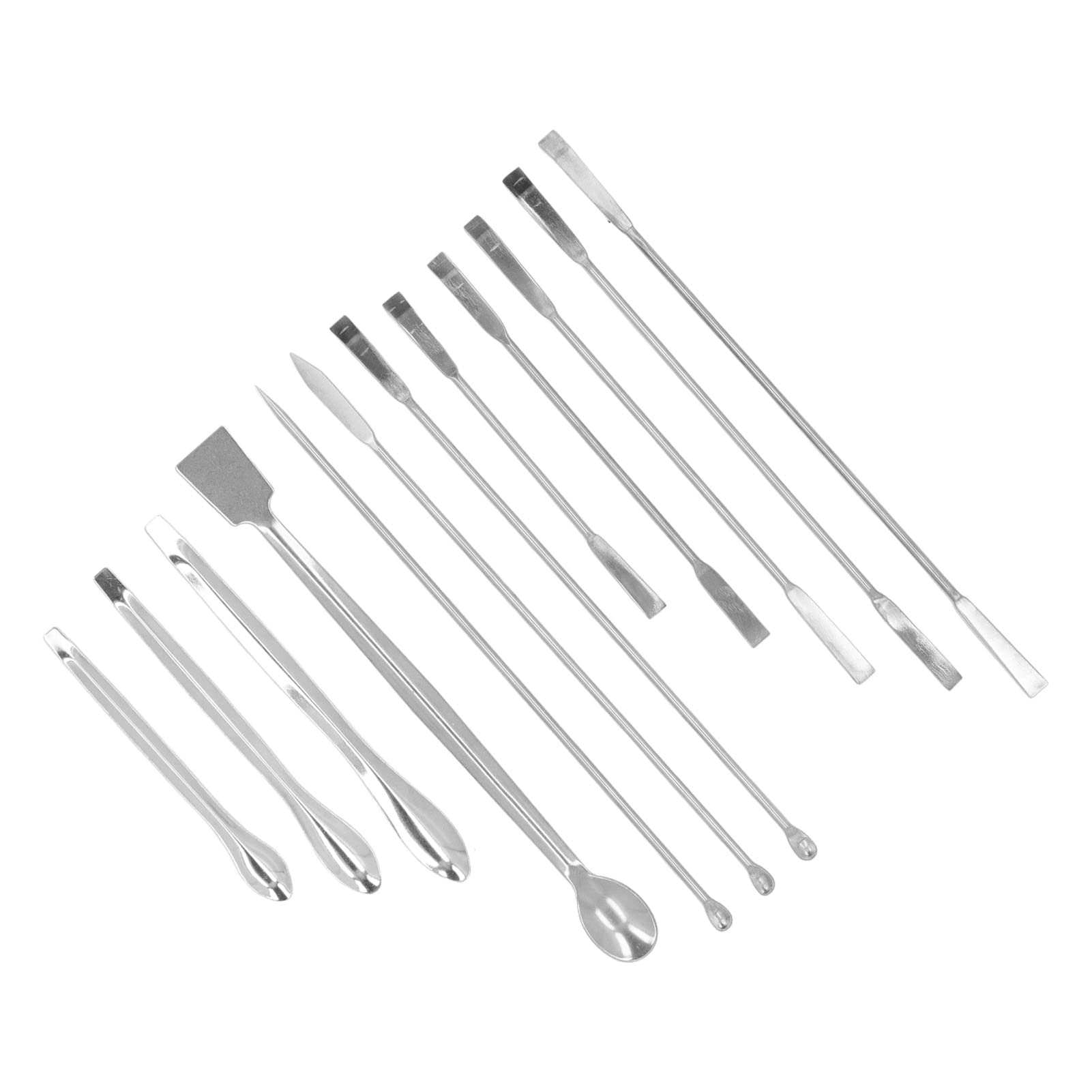 **Double-Ended Laboratory Spatula Set - Stainless Steel Lab Scoop & Scraper Tool for Reagent Handling, Medicine Mixing & Cooking (Ideal for Labs, Kitchens & DIY Projects)**